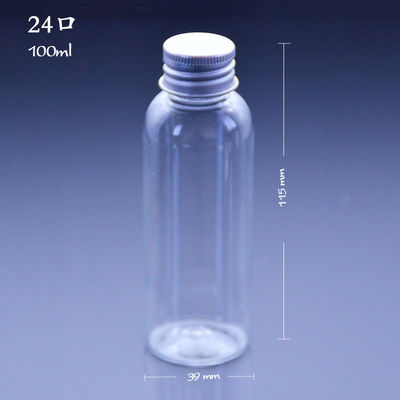 Σαφής ικανότητα 100ml 20mm πλαστικά μπουκάλια χυμού με τα καπάκια